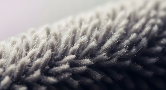 Close-up macro photograph of soft, fuzzy textile fibers with a shallow depth of field
