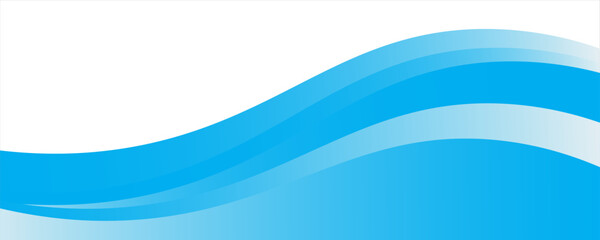 Blue and white business wave banner background. modern