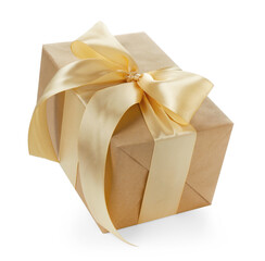 One beautiful gift box isolated on white