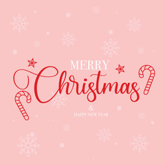 Merry Christmas And Happy New Year Card Vector Design.