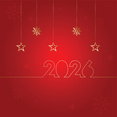 Merry Christmas And Happy New Year Card Vector Design.