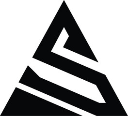 Letter S triangular logo