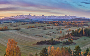 Podhale - panorama Tatr © filozofgrecki