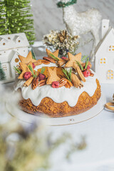 pastel torta rosca de navidad postres