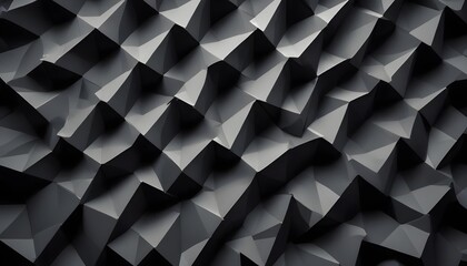Abstract geometric pattern with sharp angles and deep shadows in monochrome tones