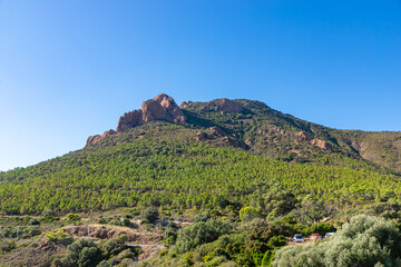 Fototapeta premium Pic du Cap Roux on the Côte d'Azur, close to Saint-Raphaël, France
