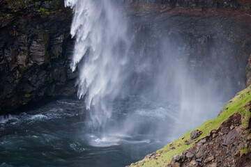 waterfall on faroe islands