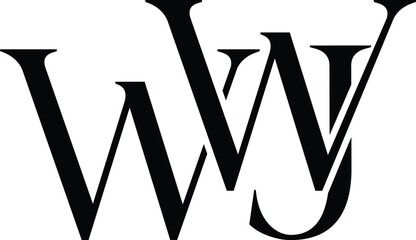 Letter WWJ clothing logo