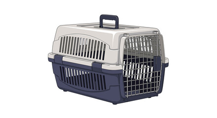 Portable pet carrier crate with ample ventilation and a durable handle designed for safe travel and comfortable transport of small pets.