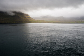 fjord landscape of faroe islands