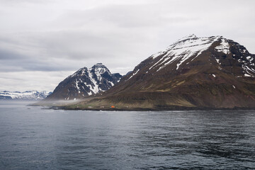 fjord landscape in east iceland