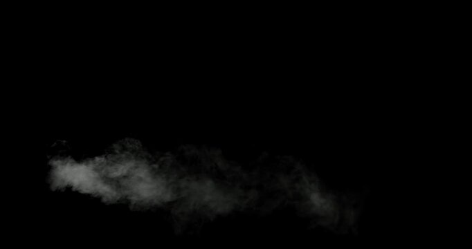 A realistic cold breath vapor effect showing visible frost vapor exhale on a dark background. Perfect for winter scenes cinematic VFX horror shots night scenes cold weather effects film production