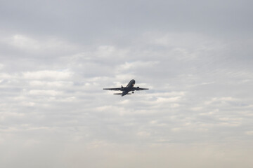 KC-46A on a cloudy day