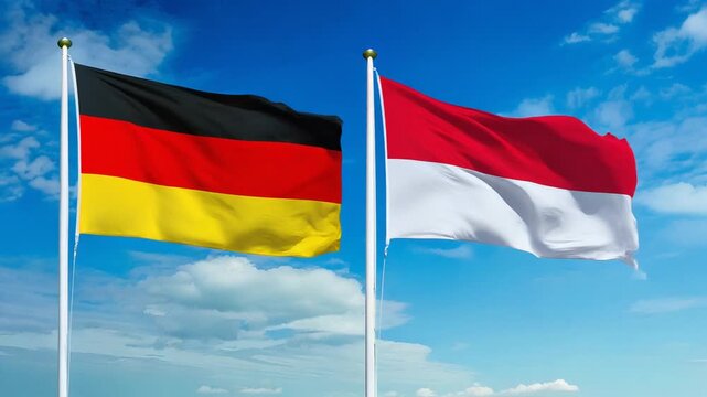 ドイツの国旗とモナコの国旗(Germany flag & Monaco flag.)
