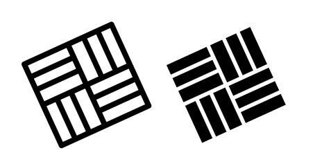 Brick paver Icon collection in filled and stroke style.