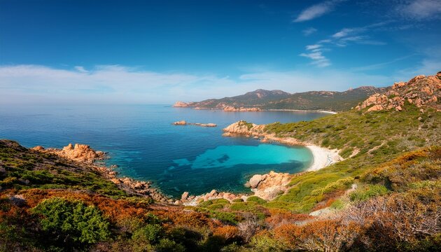 landscape of propriano corsica france a tranquil coastal scene