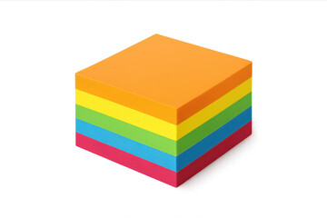 Stack of colorful sticky notes with transparent background illustration