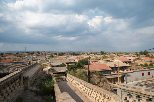 Weixian County Town, Hebei Province, China - Classical Ancient Architecture Panorama