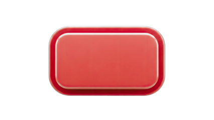 Red Button Isolated on White Background