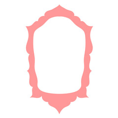 Wavy Funny Doodle Frame. Vintage Curly Hand Drawn Empty Border. Cute Childish Positive Vibrant Frame Retro Canvas. Greeting Card Line Art Border Cartoon Element 	