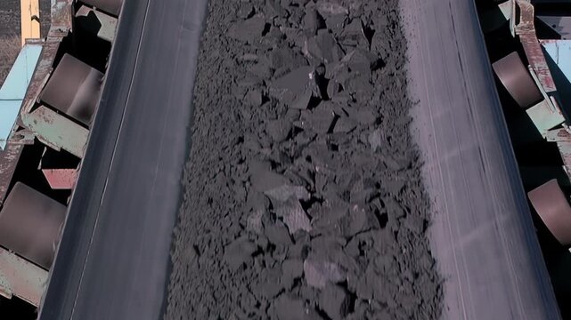  Iron Ore Transport on Mining Conveyor, Heavy Industry, Patagonia, Argentina - 4K