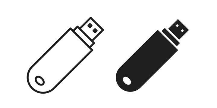 USB pendrive icon for template. Icon vector graphic set