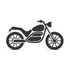 Obraz premium Dark Silhouette of Motorcycle or Motorbike Icon Vector Illustration