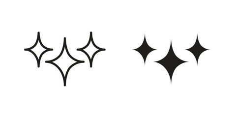 Sparkles icon pictogram in trendy outline style. icon, sign or symbol.