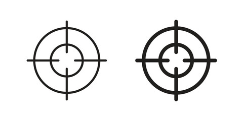Target icon pictogram in trendy outline style. icon, sign or symbol.