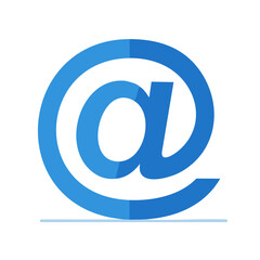 Obraz premium Blue At Symbol Illustration for Electronic Mail Address Representation