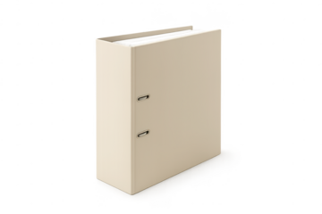 Beige Lever Arch File isolated on transparent background image view