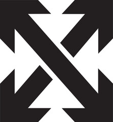 Bold Geometric X Shape Expand Logo