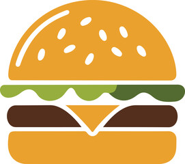 Classic Tasty Burger Fast Food Logo