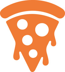 Cheesy Pizza Slice Fast Food Logo