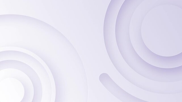 Abstract soft circular shapes motion background with smooth minimal animation. Light pastel colors and clean geometric forms create a calm and modern seamless loop, suitable for presentations.