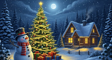 christmas tree in the city