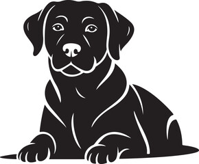 Sitting Dog Silhouette – Cute Pet Puppy Vector Illustration