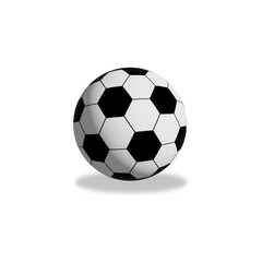 Naklejka premium Black and white soccer ball illustration