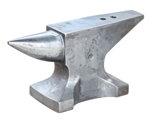 Forging ahead with industrial strength concept anvil representing resilience and enduring craftsmanship