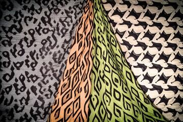 Senegalese Traditional Textiles Showing Bold Geometric Patterns in Various Colors and Designs