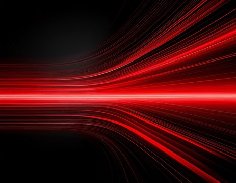 red speed light horizontal straight line on black background