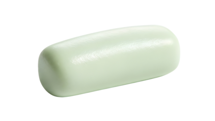 Isolated Light Green Rectangular Rounded Candy or Pill Product Shot