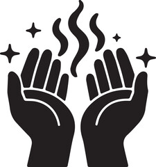 Warm hand warmer icon