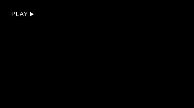 Analog Play VHS overlay. Old film, Analog VHS tape static with Play sign 4K