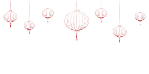 Chinese lantern vector. Decorative Chinese lantern drawing. Vector illustration Asian lamp for Chinese New Year