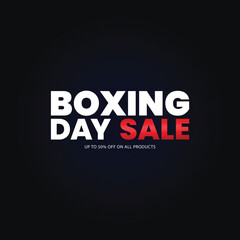 Boxing Day Sale Minimal Black Background Vectors