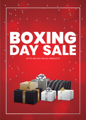 Boxing Day Sale Bold Typography Holiday Vectors