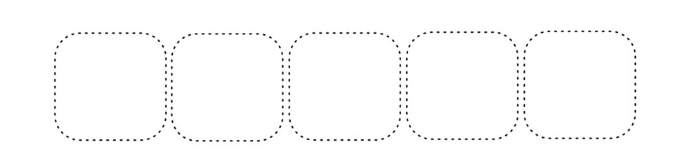 Rounded Rectangle Dashed Tracing Pattern
