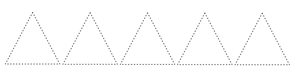 Triangular Peaks Dashed Tracing Pattern
