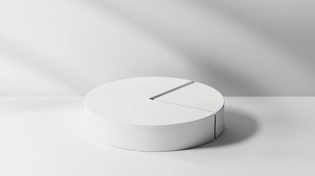 Segmented pie chart on white background for statistics content, business presentations, and financial analysis visuals - Powered by Adobe